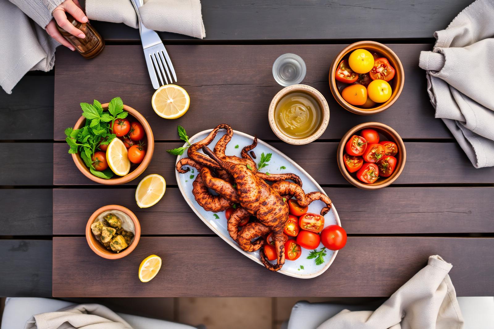 Mediterranean-Caribbean tapas spread